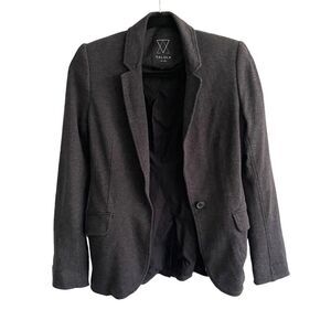 ARITZIA Talula Cotton Modal Jersey Blazer Charcoal Grey 2